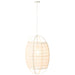 Hanging Lamp Ion Linen/Bamboo White Large-Hanglampen-J-Line