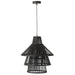 Hanging Lamp Layers Bamboo Black Large-Hanglampen-J-Line