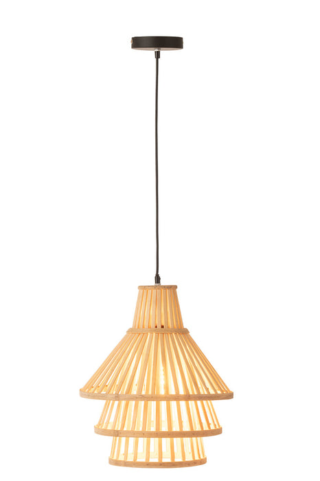 Hanging Lamp Layers Bamboo Natural Medium-Hanglampen-J-Line