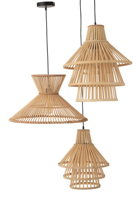 Hanging Lamp Layers Bamboo Natural Small-Hanglampen-J-Line