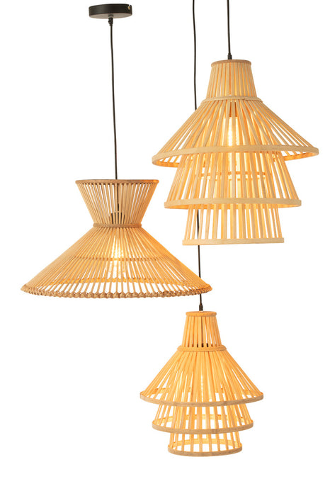 Hanging Lamp Layers Bamboo Natural Small-Hanglampen-J-Line