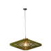 Hanging Lamp Ovni Iron/Jute Green Large-Hanglampen-J-Line