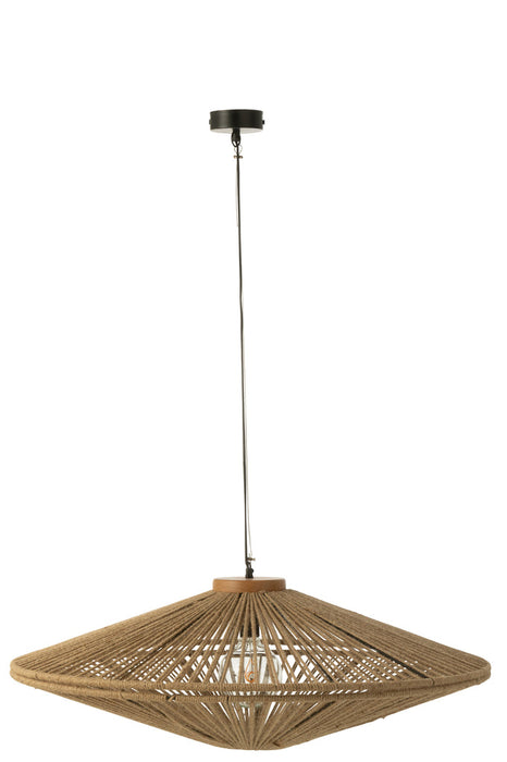 Hanging Lamp Ovni Iron/Jute Natural Large-Hanglampen-J-Line