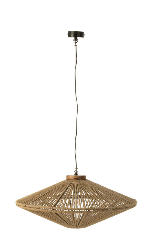 Hanging Lamp Ovni Iron/Jute Natural Medium-Hanglampen-J-Line