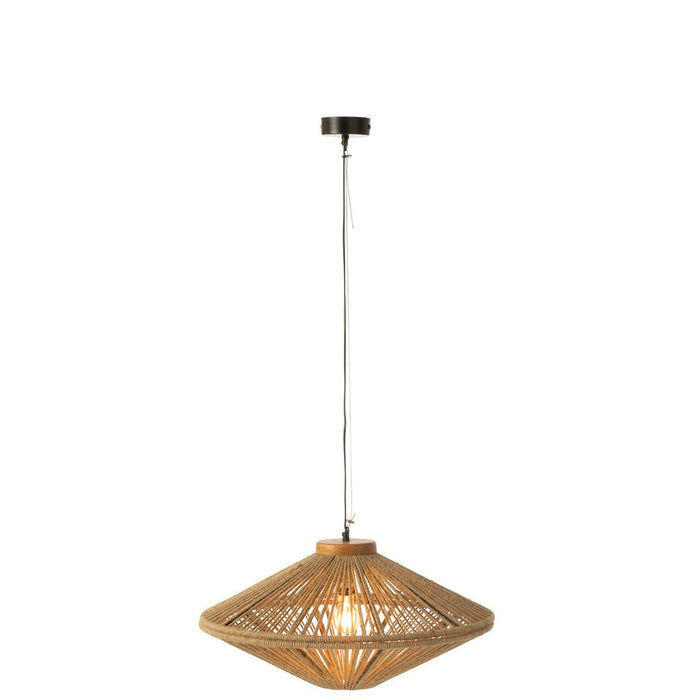 Hanging Lamp Ovni Iron/Jute Natural Small-Hanglampen-J-Line