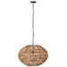 Hanging Lamp Rattan/Metal Brown/Black-Hanglampen-J-Line