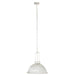 Hanging Lamp Round Glass/Metal White-Hanglampen-J-Line