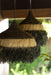 Hanging Lamp Round Raffia Black/Natural Small-Hanglampen-J-Line