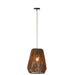 Hanging Lamp Weave Metal/Palm Black Small-Hanglampen-J-Line