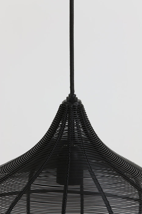 Hanging lamp Ã˜36x40 cm ALVARO matt black-Hanglampen-Light & Living