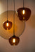 Hanglamp 23x18 cm MAYSON glas bruin+zwart-Hanglampen-Light & Living