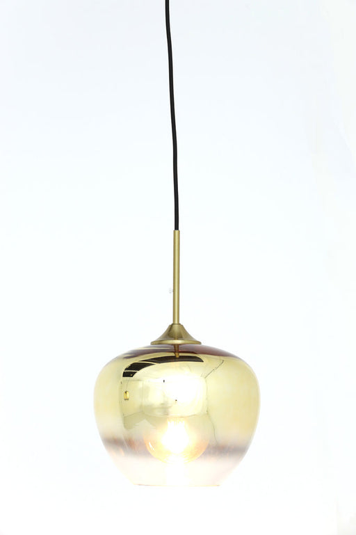 Hanglamp 23x18 cm MAYSON glas goud-helder+goud-Light & Living