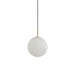 Hanglamp 25 cm MEDINA antiek brons+glas mat wit-Hanglampen-Light & Living