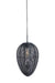 Hanglamp 26x41 cm YAELLE mat zwart-Hanglampen-Light & Living