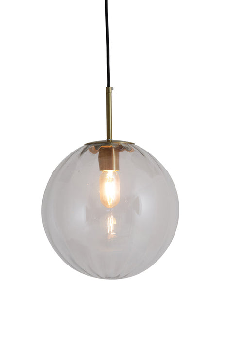 Hanglamp 30 cm MAGDALA glas helder+goud-Hanglampen-Light & Living