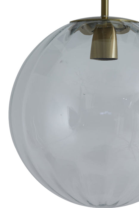 Hanglamp 30 cm MAGDALA glas helder+goud-Hanglampen-Light & Living