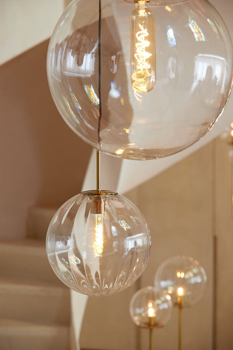 Hanglamp 30 cm MAGDALA glas helder+goud-Hanglampen-Light & Living