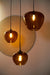 Hanglamp 30x25 cm MAYSON glas bruin+zwart-Hanglampen-Light & Living