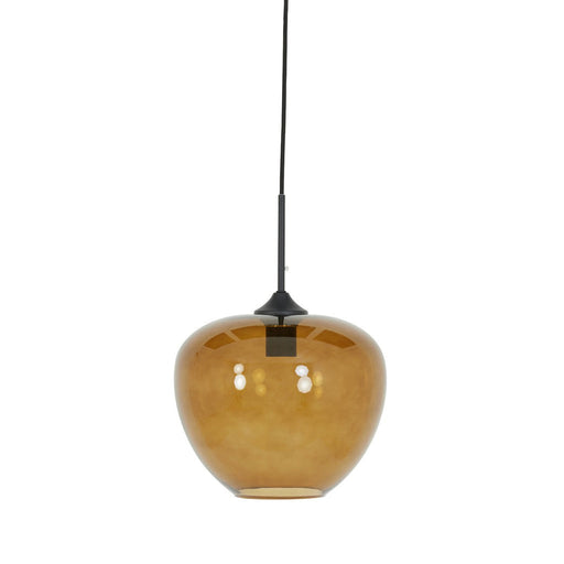 Hanglamp 30x25 cm MAYSON glas bruin+zwart-Hanglampen-Light & Living