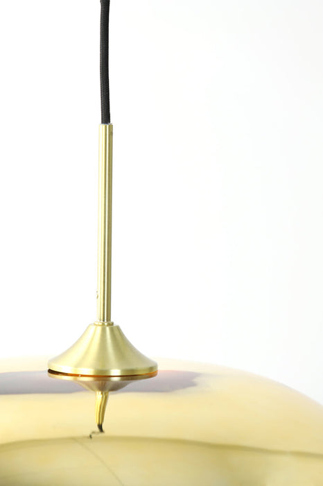 Hanglamp 30x25 cm MAYSON glas goud-helder+goud-Hanglampen-Light & Living