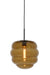 Hanglamp 30x37 cm MISTY glas bruin+mat zwart-Hanglampen-Light & Living