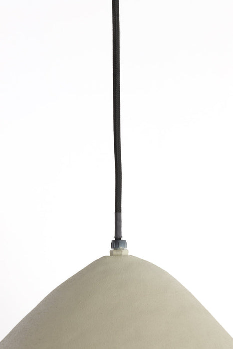 Hanglamp 32x20 cm ELIMO mat lichtgrijs-Hanglampen-Light & Living