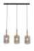 Hanglamp 3L 100x22x32 cm LEKAR ant. brons+rookglas-Hanglampen-Light & Living