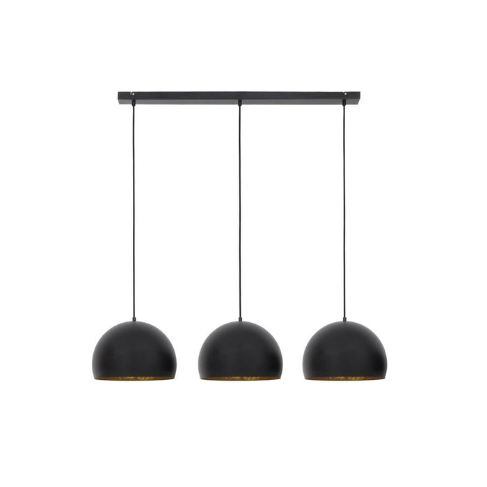 Hanglamp 3L 120x33x25 cm JAICEY mat zwart-goud-Hanglampen-Light & Living