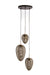 Hanglamp 3L 36x97 cm YAELLE antiek brons+mat zwart-Hanglampen-Light & Living