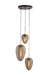 Hanglamp 3L 36x97 cm YAELLE antiek brons+mat zwart-Hanglampen-Light & Living