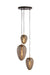 Hanglamp 3L 36x97 cm YAELLE antiek brons+mat zwart-Hanglampen-Light & Living