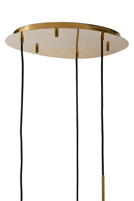 Hanglamp 3L 40x160 cm MAYSON glas goud-helder+goud-Hanglampen-Light & Living