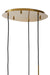 Hanglamp 3L 40x160 cm MAYSON glas goud-helder+goud-Hanglampen-Light & Living