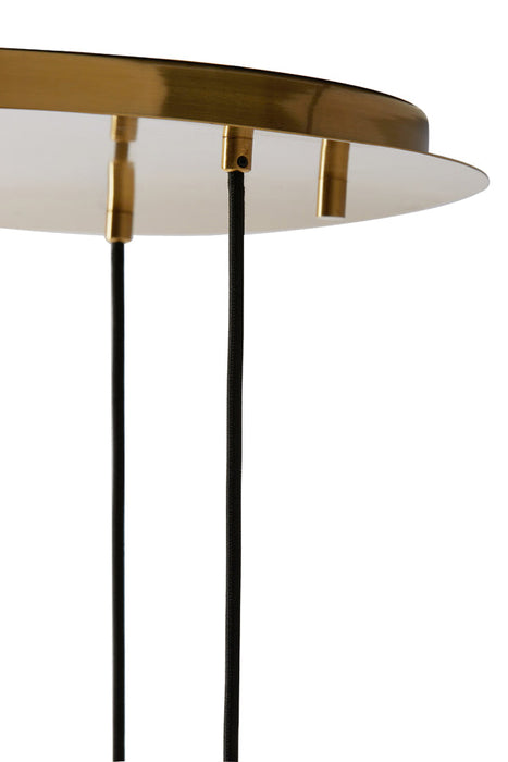 Hanglamp 3L 40x160 cm MAYSON glas goud-helder+goud-Hanglampen-Light & Living