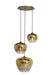 Hanglamp 3L 40x160 cm MAYSON glas goud-helder+goud-Hanglampen-Light & Living