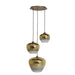 Hanglamp 3L 40x160 cm MAYSON glas goud-helder+goud-Hanglampen-Light & Living