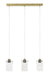 Hanglamp 3L 65x12x18,5 cm VANCOUVER ant.brons-glas-Hanglampen-Light & Living