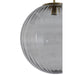 Hanglamp 40 cm MAGDALA glas lichtgrijs+goud-Hanglampen-Light & Living