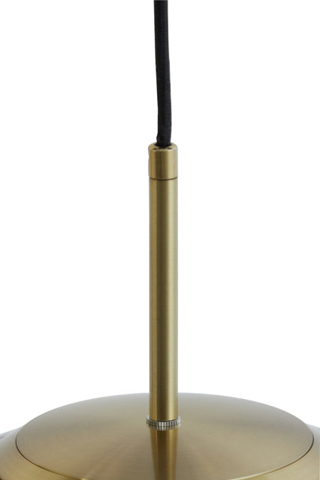 Hanglamp 40 cm MAGDALA glas lichtgrijs+goud-Hanglampen-Light & Living