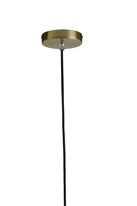 Hanglamp 40 cm MAGDALA glas lichtgrijs+goud-Hanglampen-Light & Living