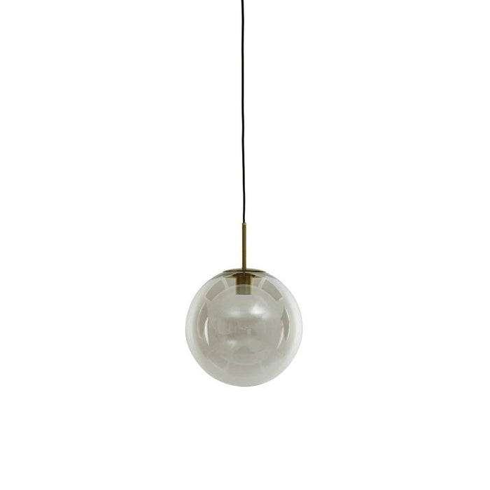 Hanglamp 40 cm MEDINA antiek brons+glas helder-Hanglampen-Light & Living