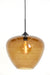 Hanglamp 40x34 cm MAYSON glas bruin+zwart-Hanglampen-Light & Living