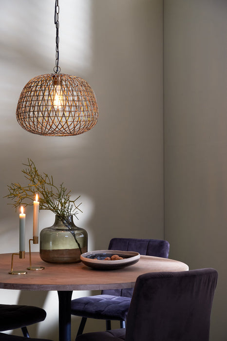 Hanglamp 40x35 cm ALWINA antiek brons-Hanglampen-Light & Living