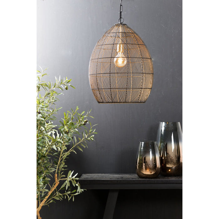 Hanglamp 40x53 cm MEYA zwart-goud-Hanglampen-Light & Living