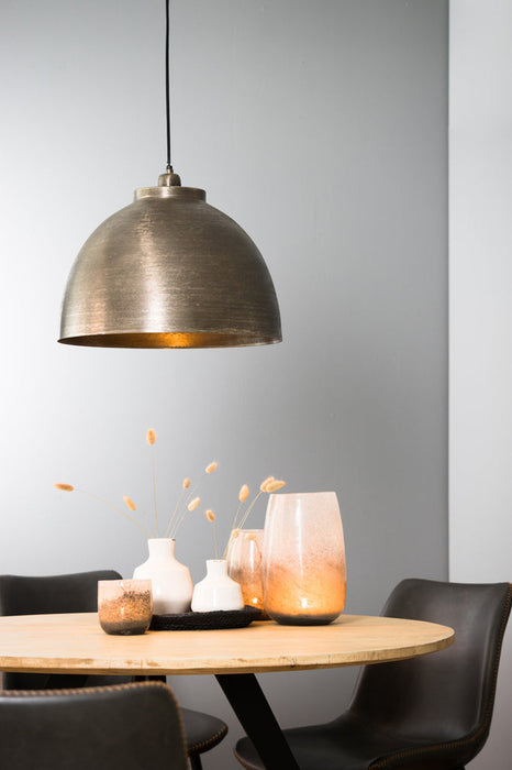 Hanglamp 45x32 cm KYLIE donker ruw nikkel-Hanglampen-Light & Living