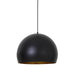 Hanglamp 45x32,5 cm JAICEY mat zwart-goud-Hanglampen-Light & Living