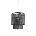 Hanglamp 45x43 cm GULARO hout mat zwart-Hanglampen-Light & Living