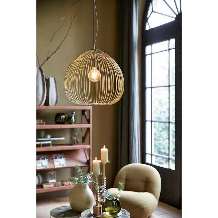 Hanglamp 45x45 cm RILANA licht goud-Hanglampen-Light & Living
