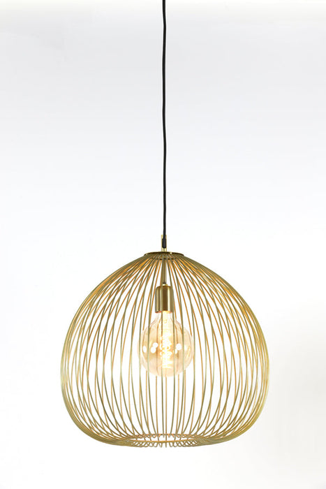 Hanglamp 45x45 cm RILANA licht goud-Hanglampen-Light & Living