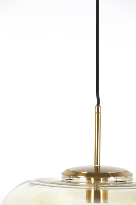 Hanglamp 45x48 cm MISTY glas amber+goud-Hanglampen-Light & Living